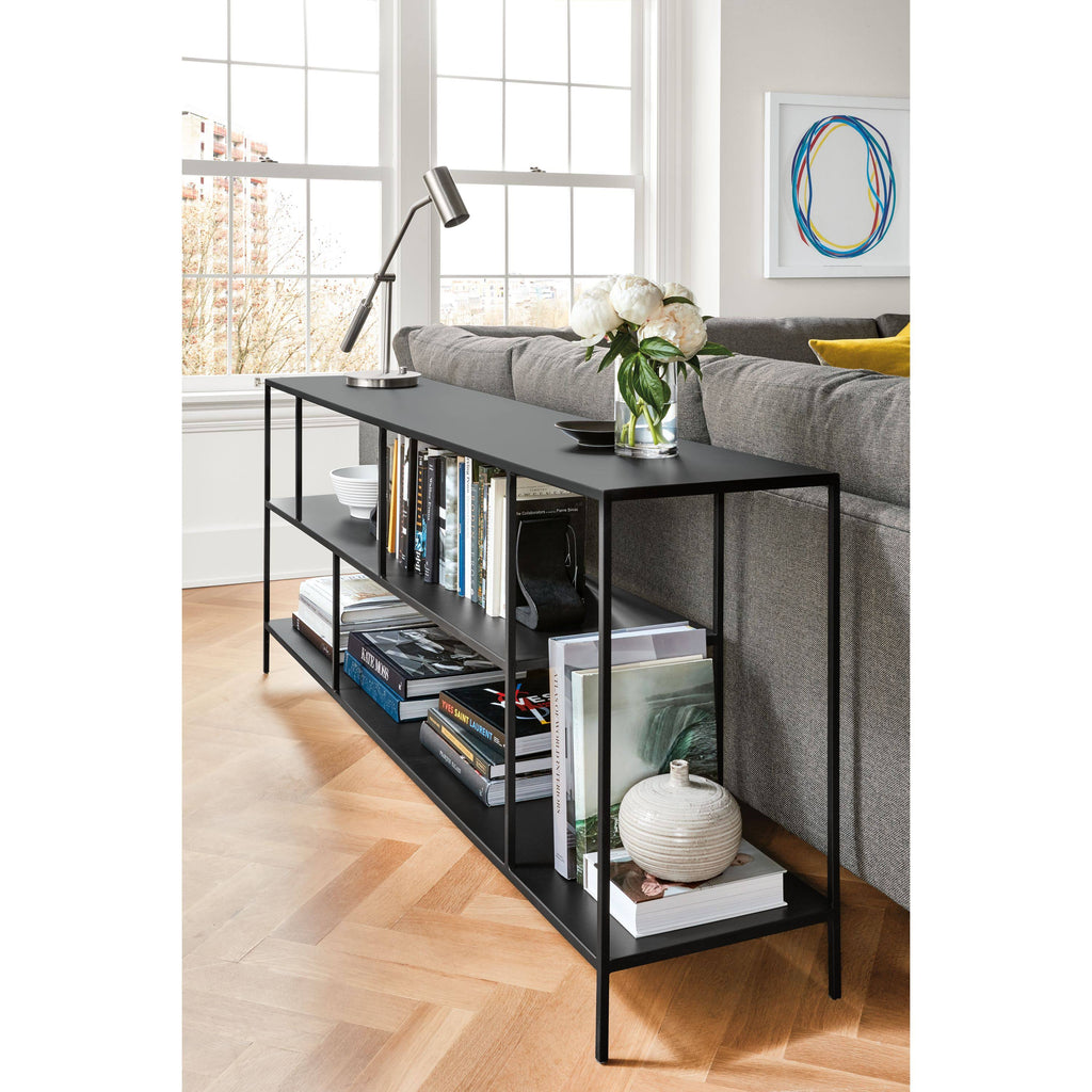 Silver Console Bookcase 15d 72w 29h G891041