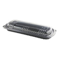 Black/Clear Rib Container with Vented Anti-Fog Lids, Full Slab Q463