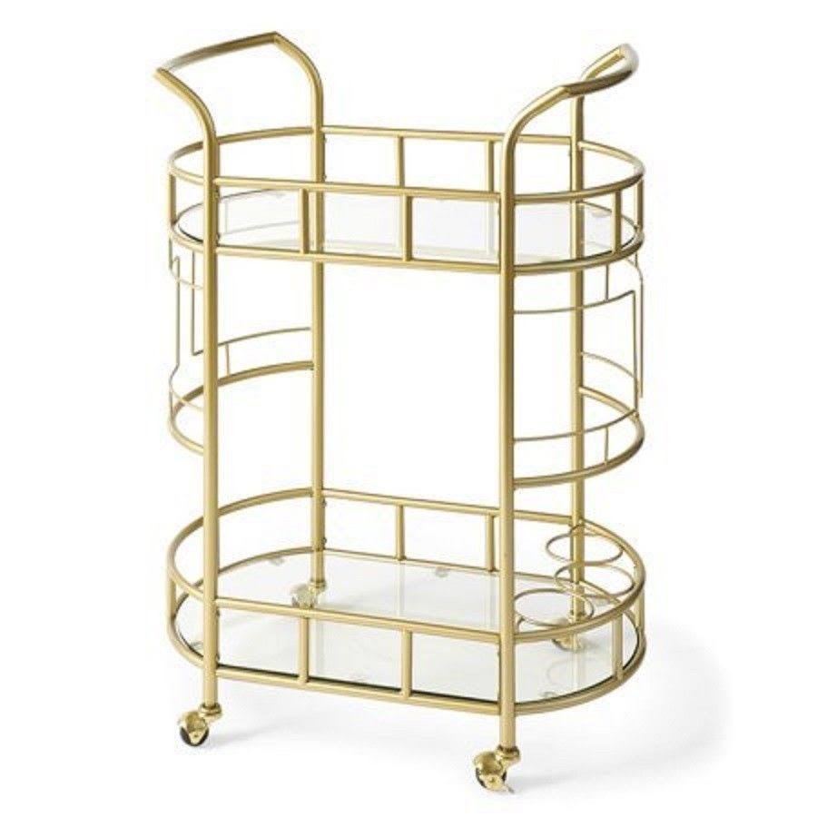 Gold 2-Tier Bar Cart G56422