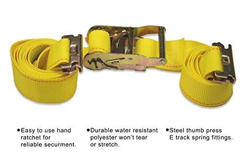 2 x 12 Heavy Duty Yellow Polyester Ratcheting Straps T928