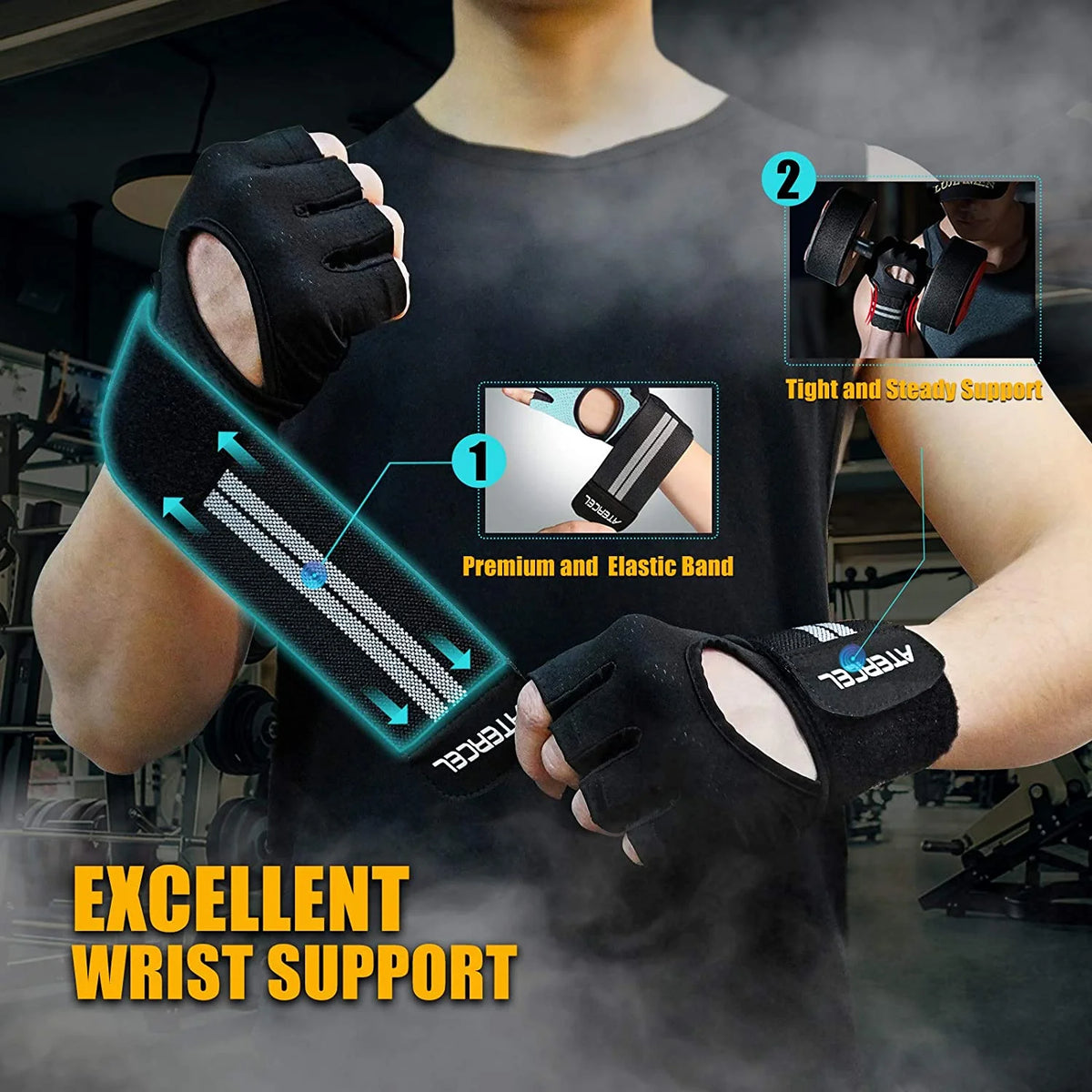 Breathable Workout Gloves with Wrist Support L8871