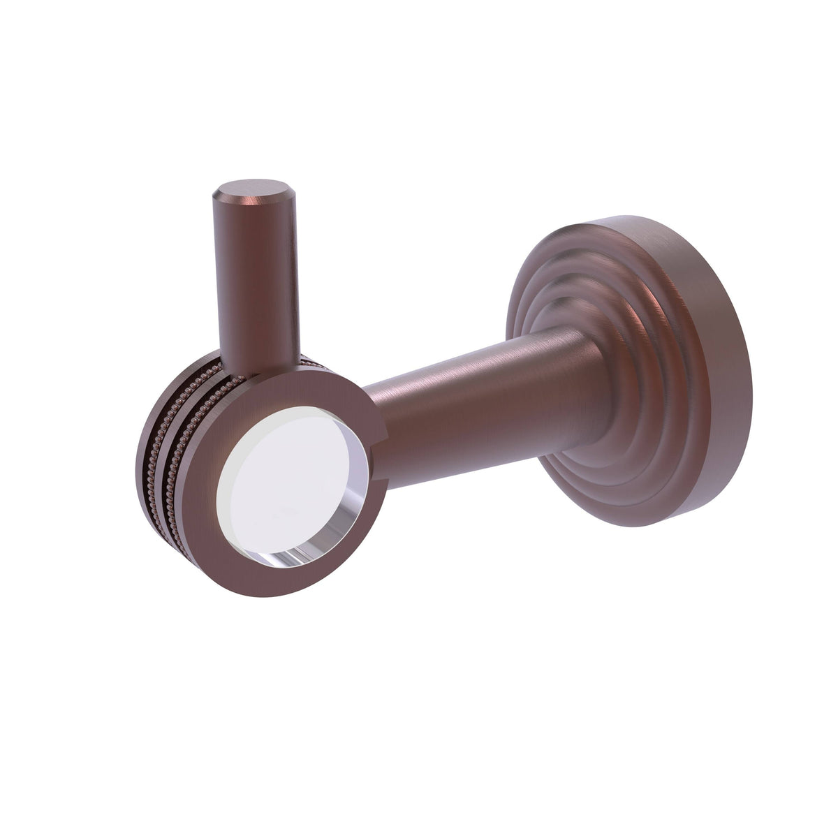 Antique Copper Robe Hook with Dotted Accents Y665