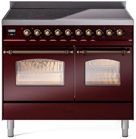Burgundy Induction Range with Electric Oven H454