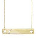 14K Gold Over Silver Bar Necklace F941
