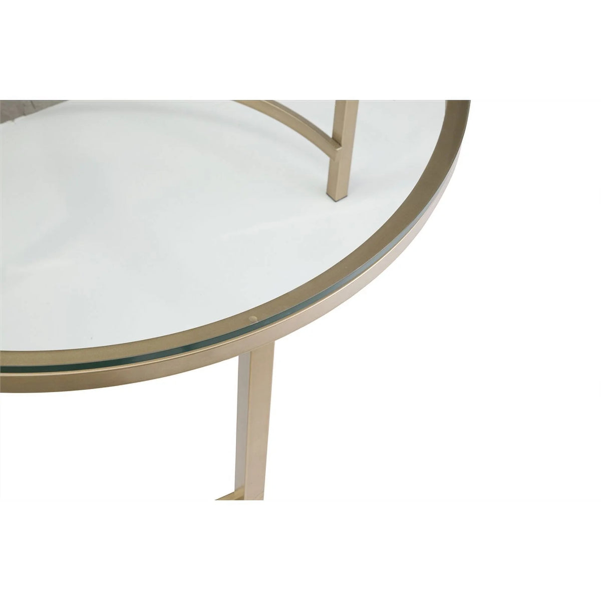 Round Nesting Cocktail Table with Glass Top Q499849
