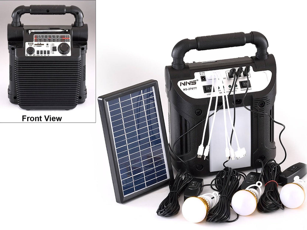 9-in-1 Solar Power Bank Speaker with 12V 3000 mAh Battery Y4261