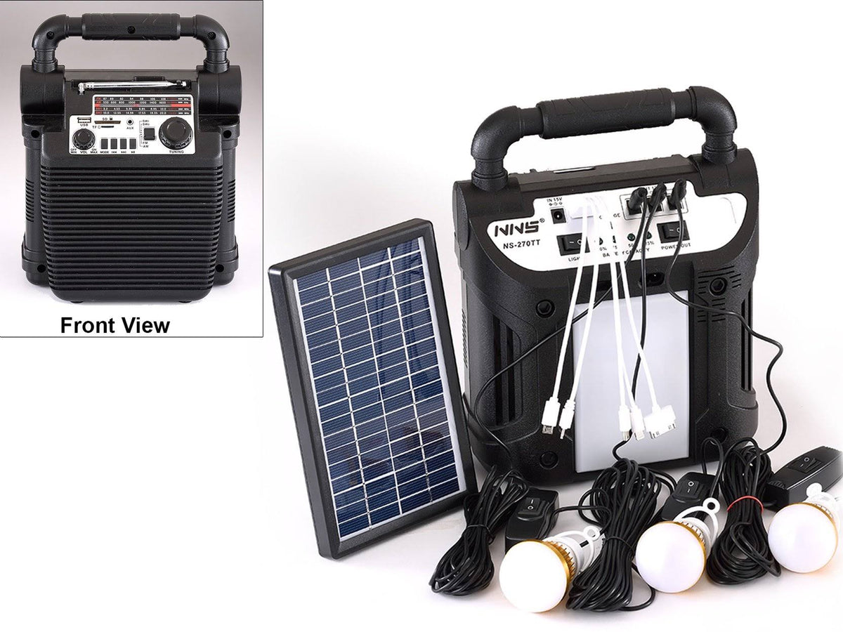 9-in-1 Solar Power Bank Speaker with 12V 3000 mAh Battery Y4261