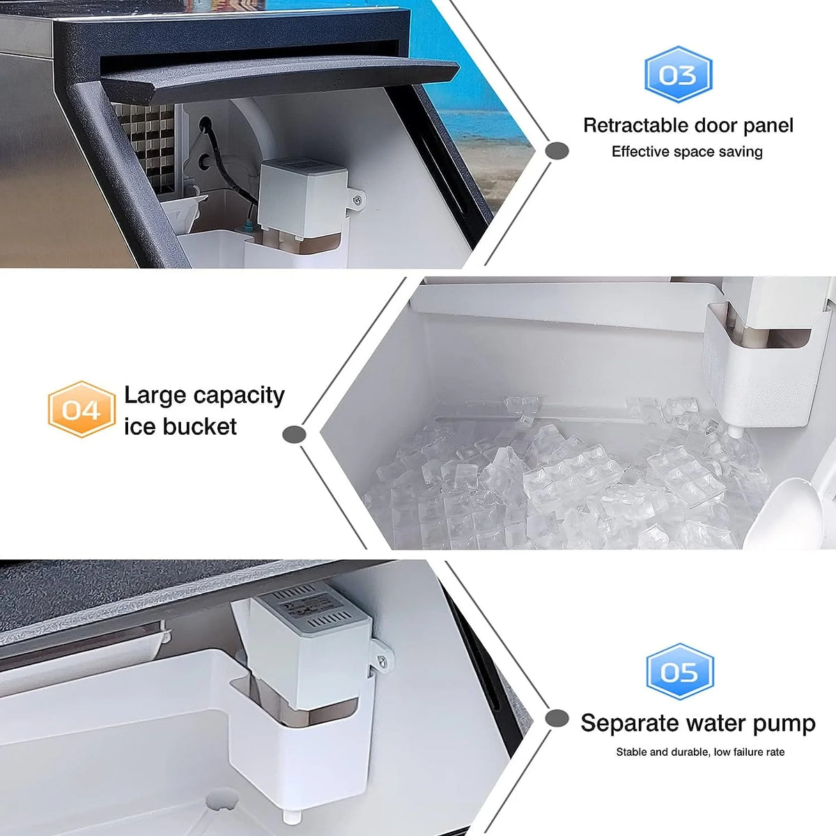 132lbs per Day Automatic Ice Cube Machine I6071