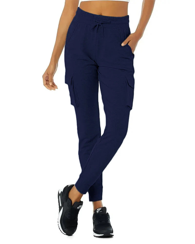 Loose Fit Fleece Jogger Sweatpants with Cargo Pockets P729