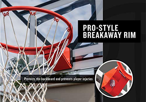 54" and 60" In-Ground Basketball Hoops with Adjustable-Height Basketball Goal Backboard X920