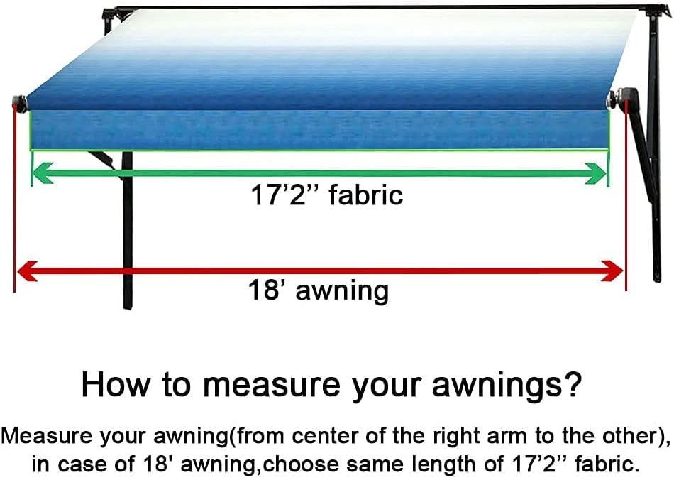 18 Feet Blue Shale Vinyl RV Awning Replacement V3322