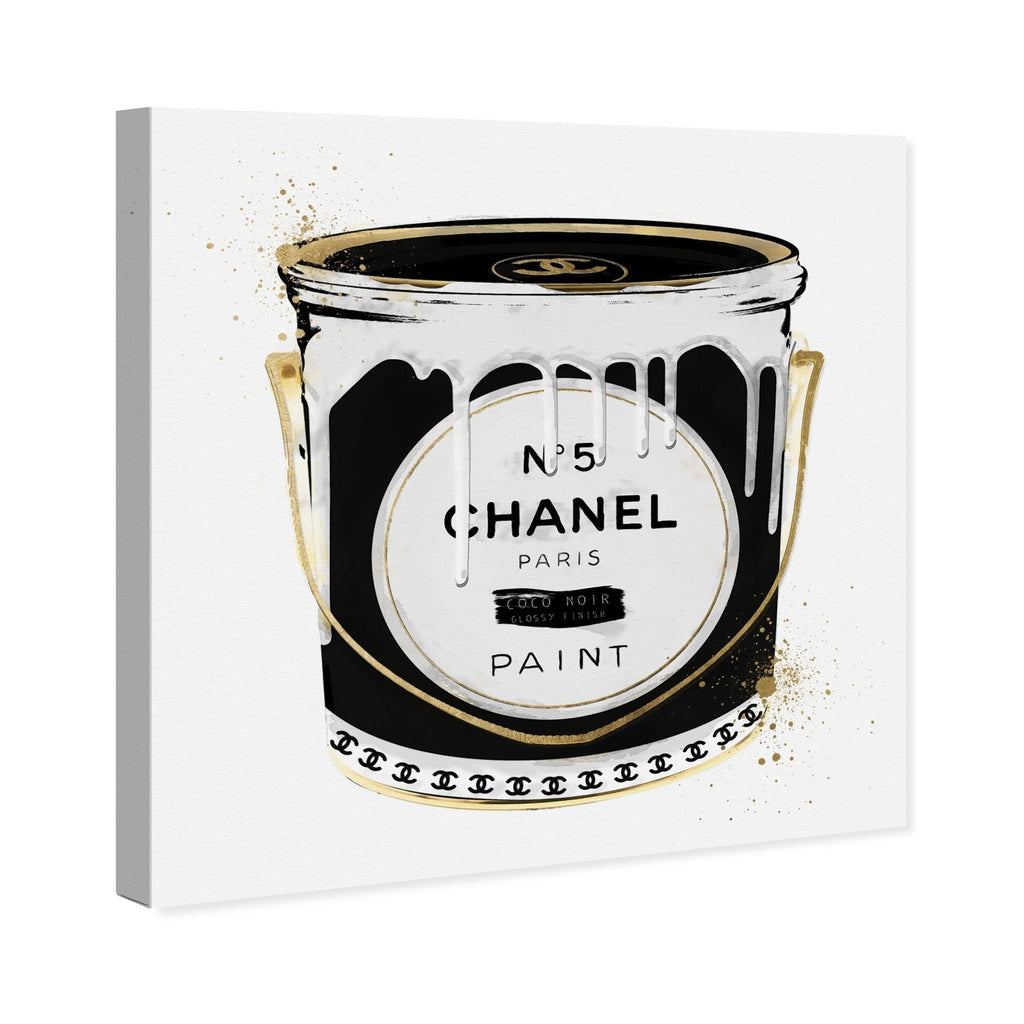 Black Fashion Paint Noir Glam Canvas Q5029