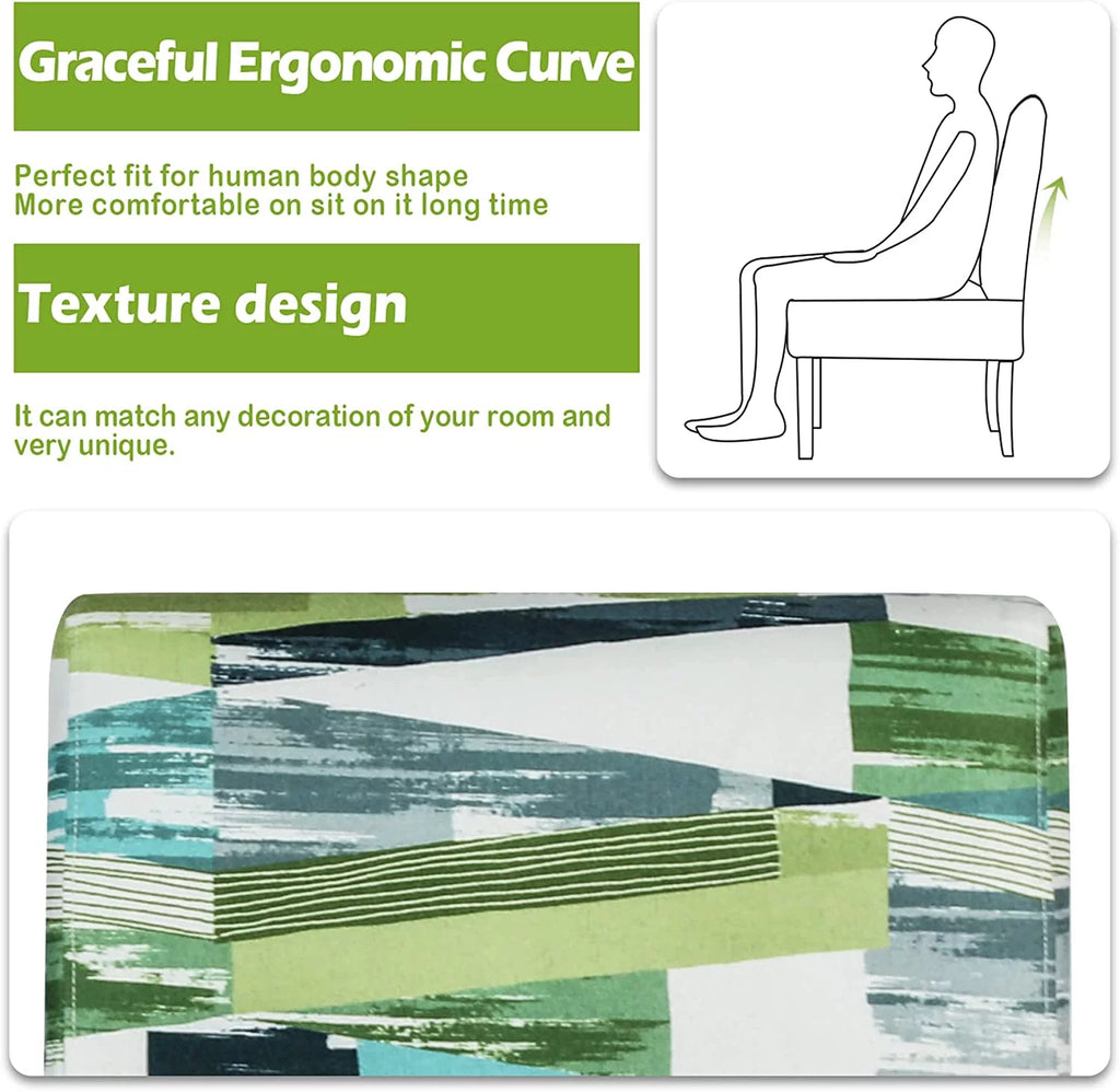 Green Fabric Armless Accent Chair U5122