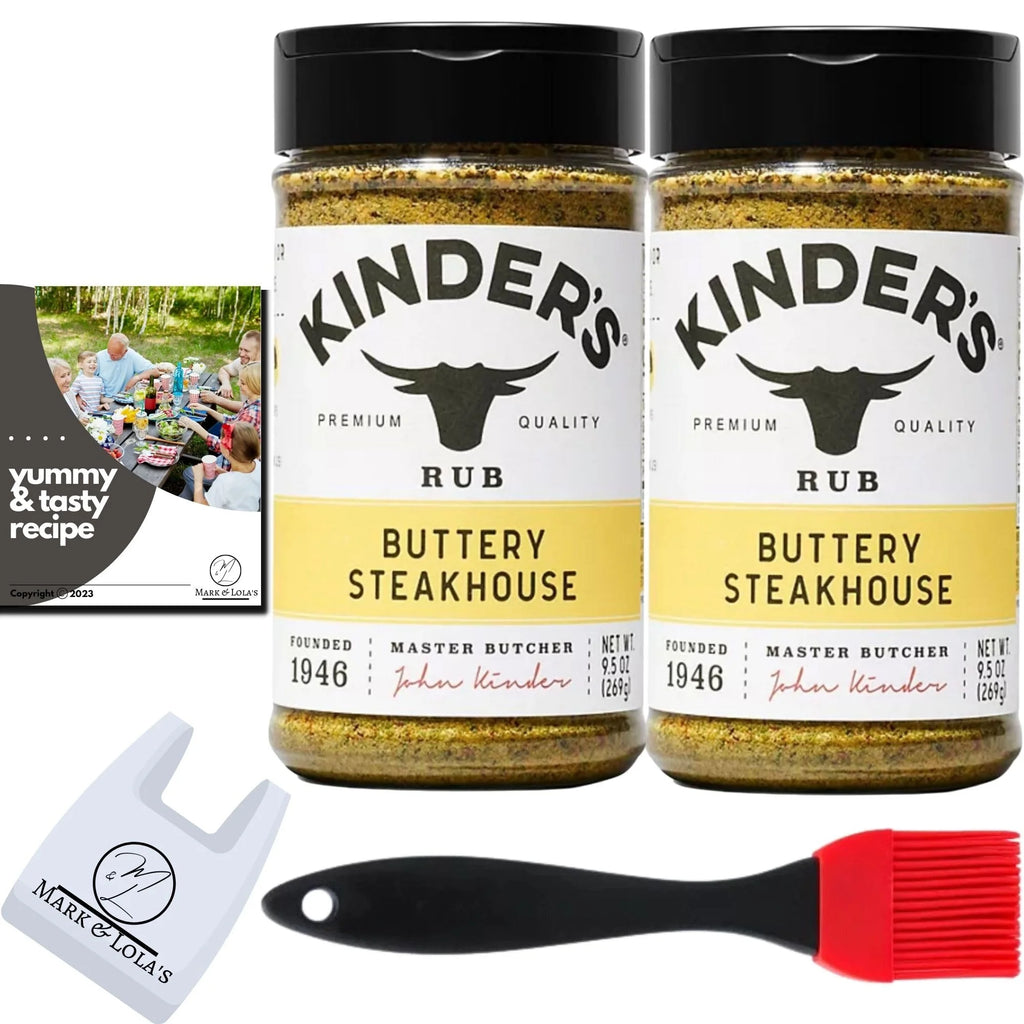 2 Bundle Pack Seasonings and Rubs (Total 21oz) with Silicon Brush Y90376