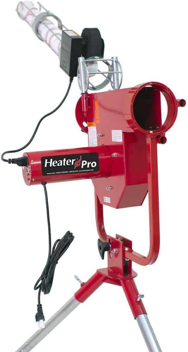Pro Breaking Ball Baseball Pitching Machine With Auto Ball Feeder & Batting Cage B8425