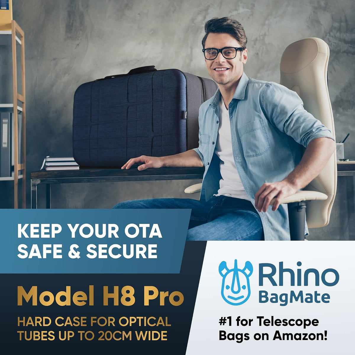 Hard Case with Soft Padding for 4”, 5”, 6”, and 8” Optical Tubes H851081