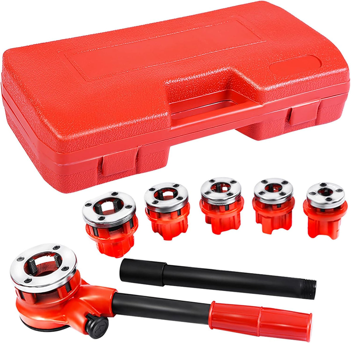 Ratchet Pipe Threader Kit with 6 Dies and Storage Case U26029