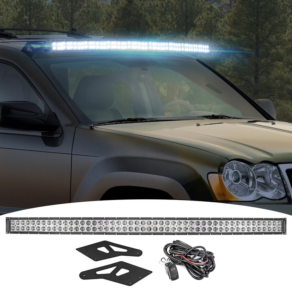 Roof 52" Curved LED Light Bar Mount Bracket Wire Kit T480