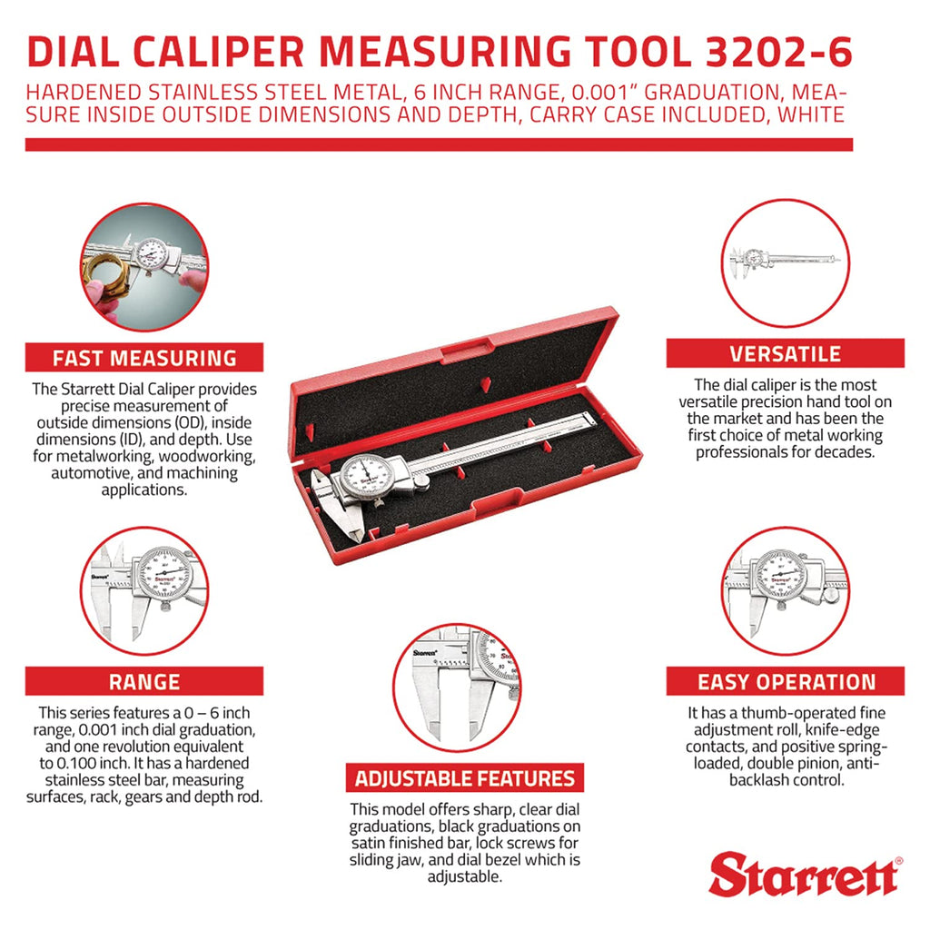 6 Inch Stainless Steel Dial Caliper K5553