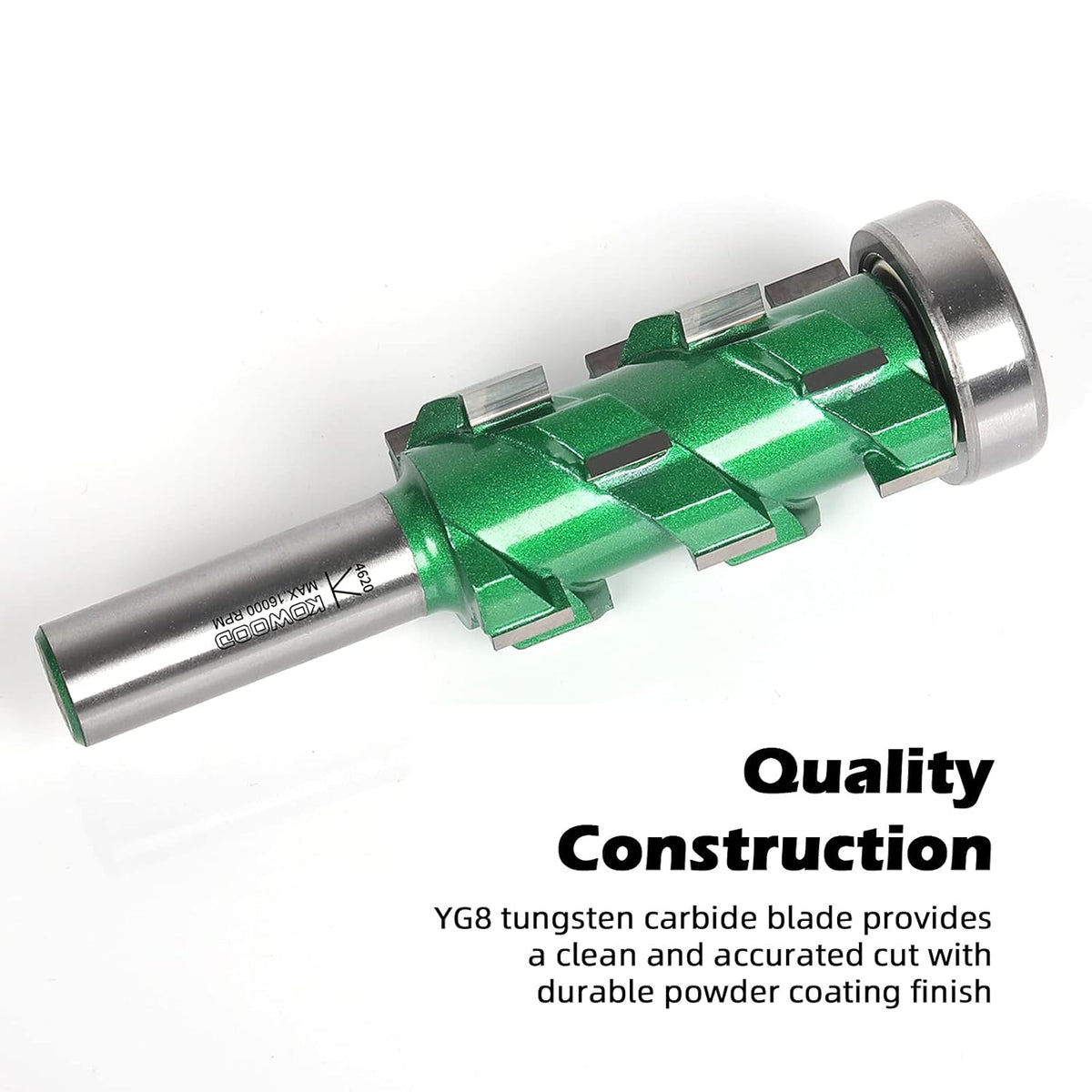 Flush Trim Router Bit 16 Flutes 1/2" Shank 2" Cut Length Pack of 2 D519126