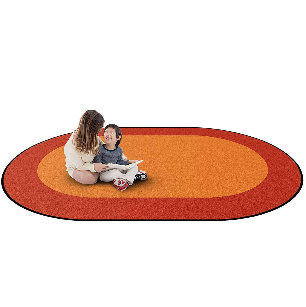 Green Oval Carpet I216267