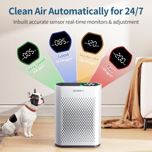 White Air Purifier for Large Room up to 2400 Ft² Q910803