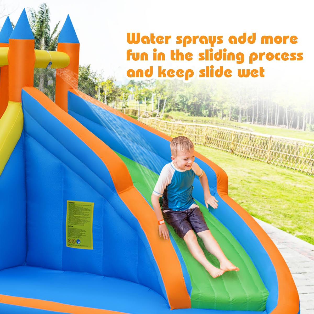 Inflatable Bounce House Water Slide with Blower J834