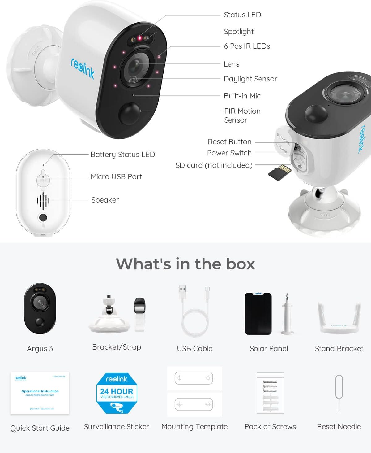 Wireless Solar Powered Security Camera with Motion Activated Light S5999