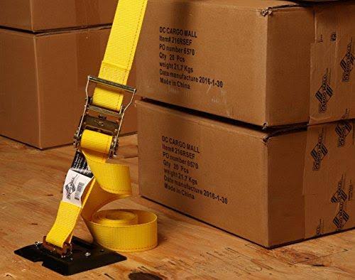 2 x 12 Heavy Duty Yellow Polyester Ratcheting Straps T928