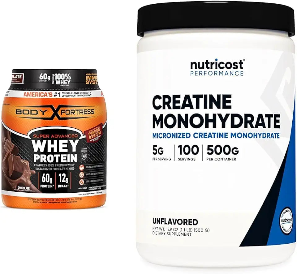 Whey Protein Powder Chocolate 1.78lbs & Creatine Monohydrate Micronized Powder 500G O499668