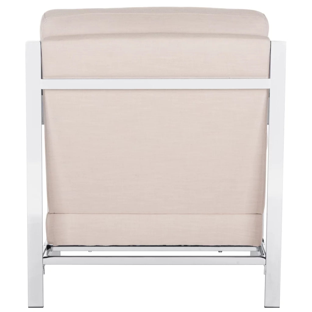 Beige Tufted Linen Accent Chair O4182