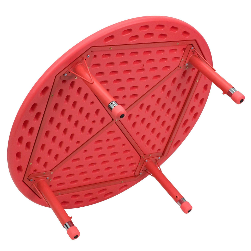 Red Plastic Height Adjustable Activity Table R677