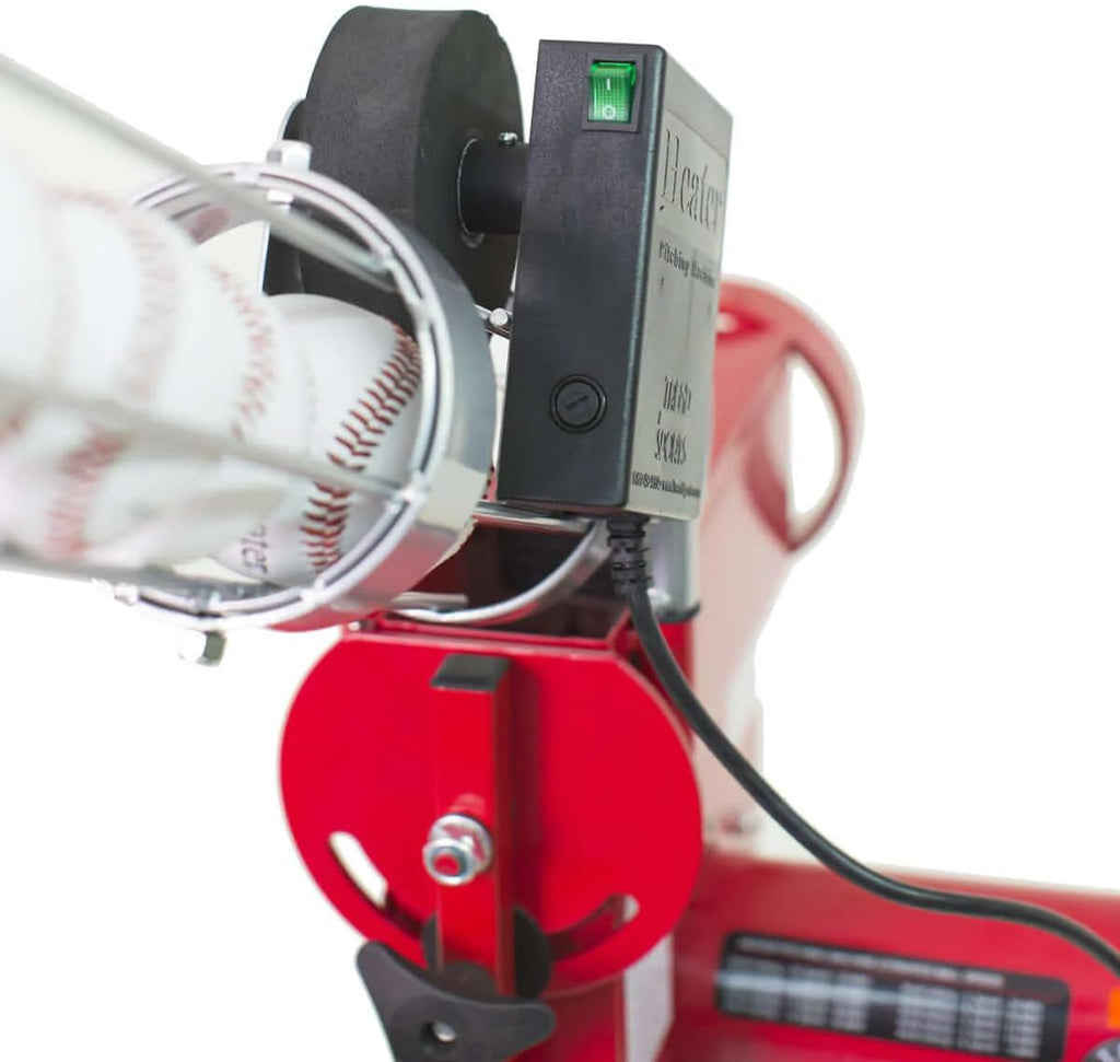 Pro Breaking Ball Baseball Pitching Machine With Auto Ball Feeder & Batting Cage B8425