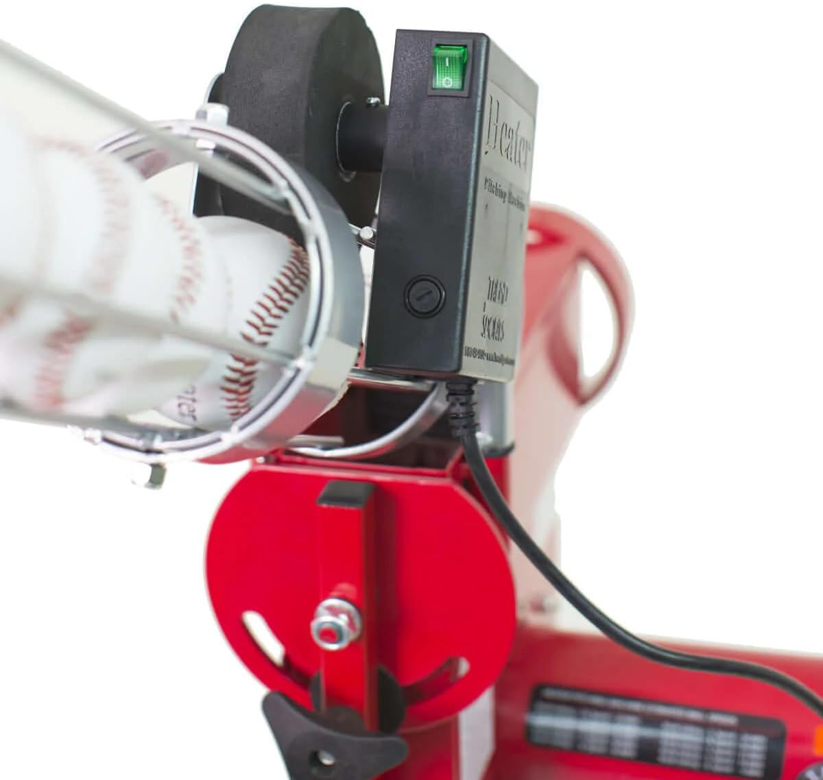 Pro Breaking Ball Baseball Pitching Machine With Auto Ball Feeder & Batting Cage B8425