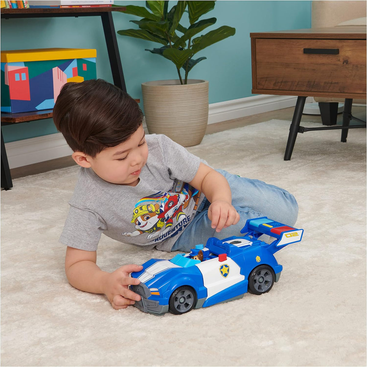 2-in-1 Transforming Toy Car with Motorcycle, Lights, Sounds and Action Figure L218695