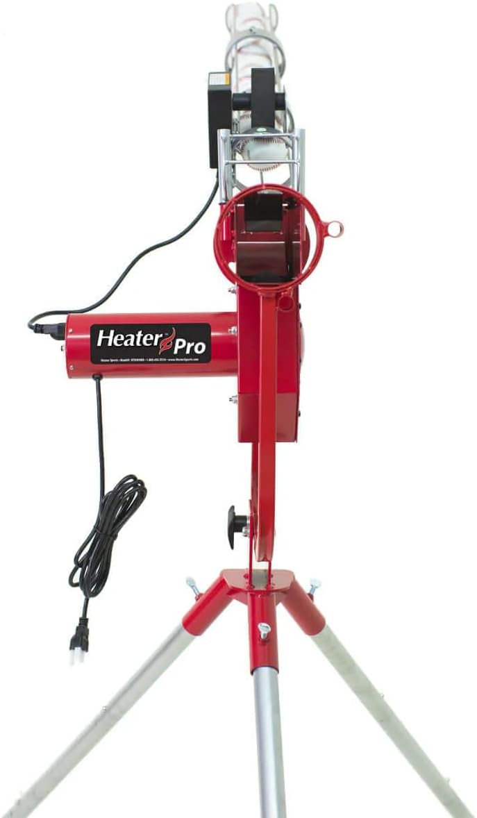 Pro Breaking Ball Baseball Pitching Machine With Auto Ball Feeder & Batting Cage B8425