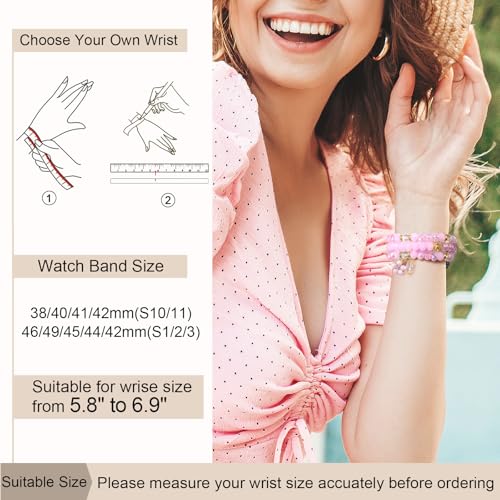 Bracelet Beaded Bands Elastic Stretch Crystal Strap H4636