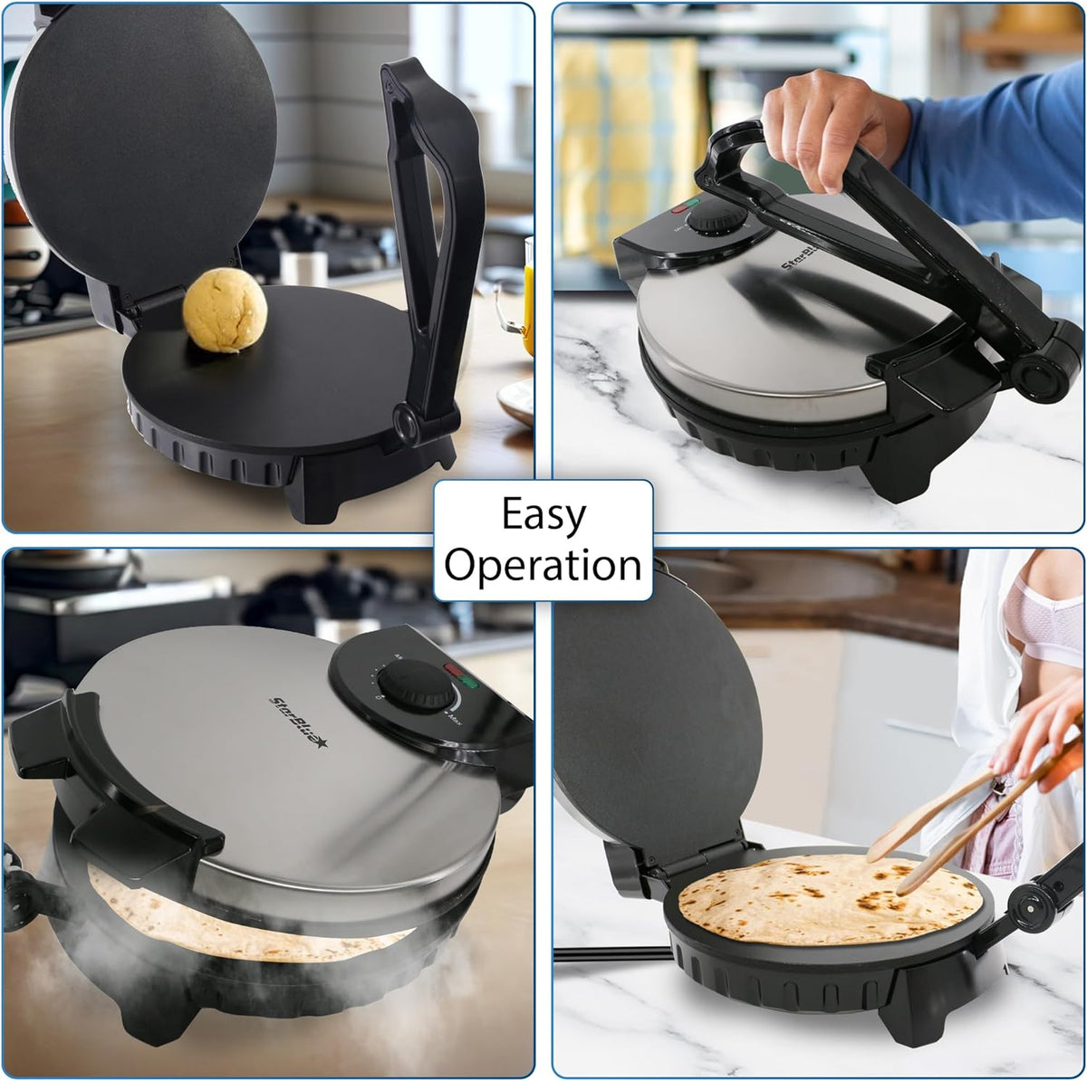 10inch Stainless Steel Non-Stick Electric Roti Maker D534167