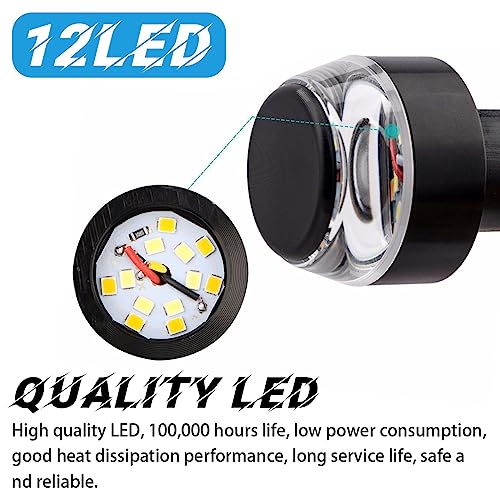 12V LED Handlebar Turn Signal Lights (White/Red) O127817