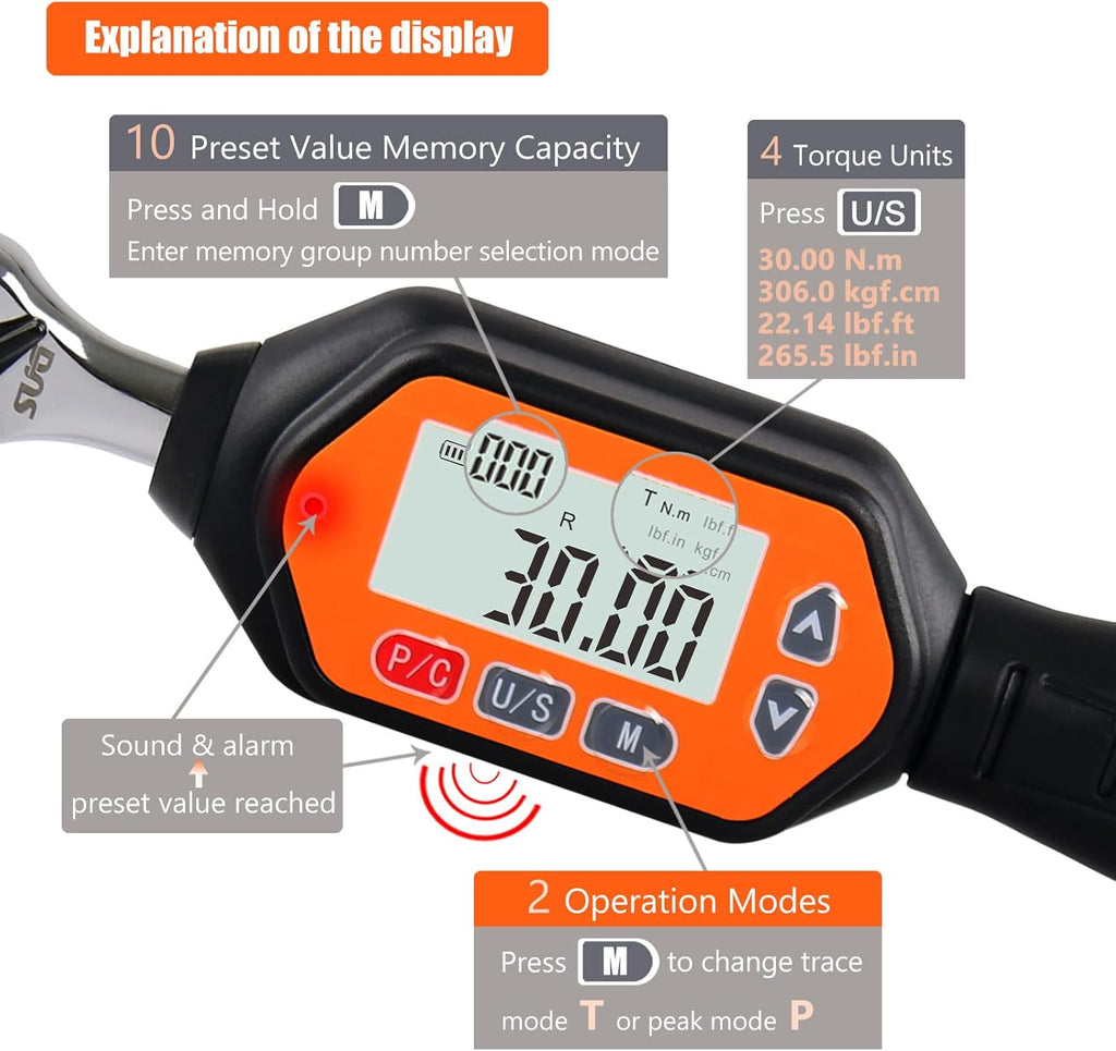 1/4-inch Drive Digital Torque Wrench W447