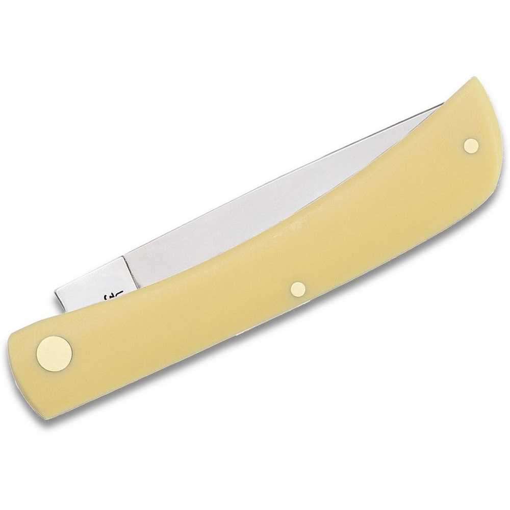 Yellow Delrin Handle CV Steel Pocket Knife C8033