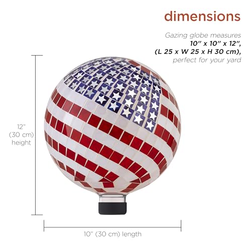 10" Diameter Glass Mosaic Gazing Globe G786