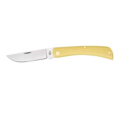 Yellow Delrin Handle CV Steel Pocket Knife C8033