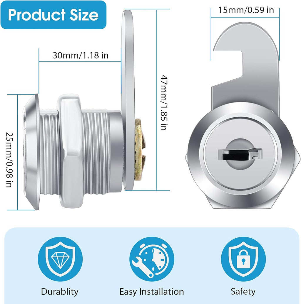 16 Pieces Keyed Alike Zinc Alloy Cam Lock with 32 Keys D637