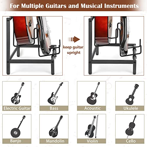 4-Tier Adjustable Guitar Stand with Shelf F843