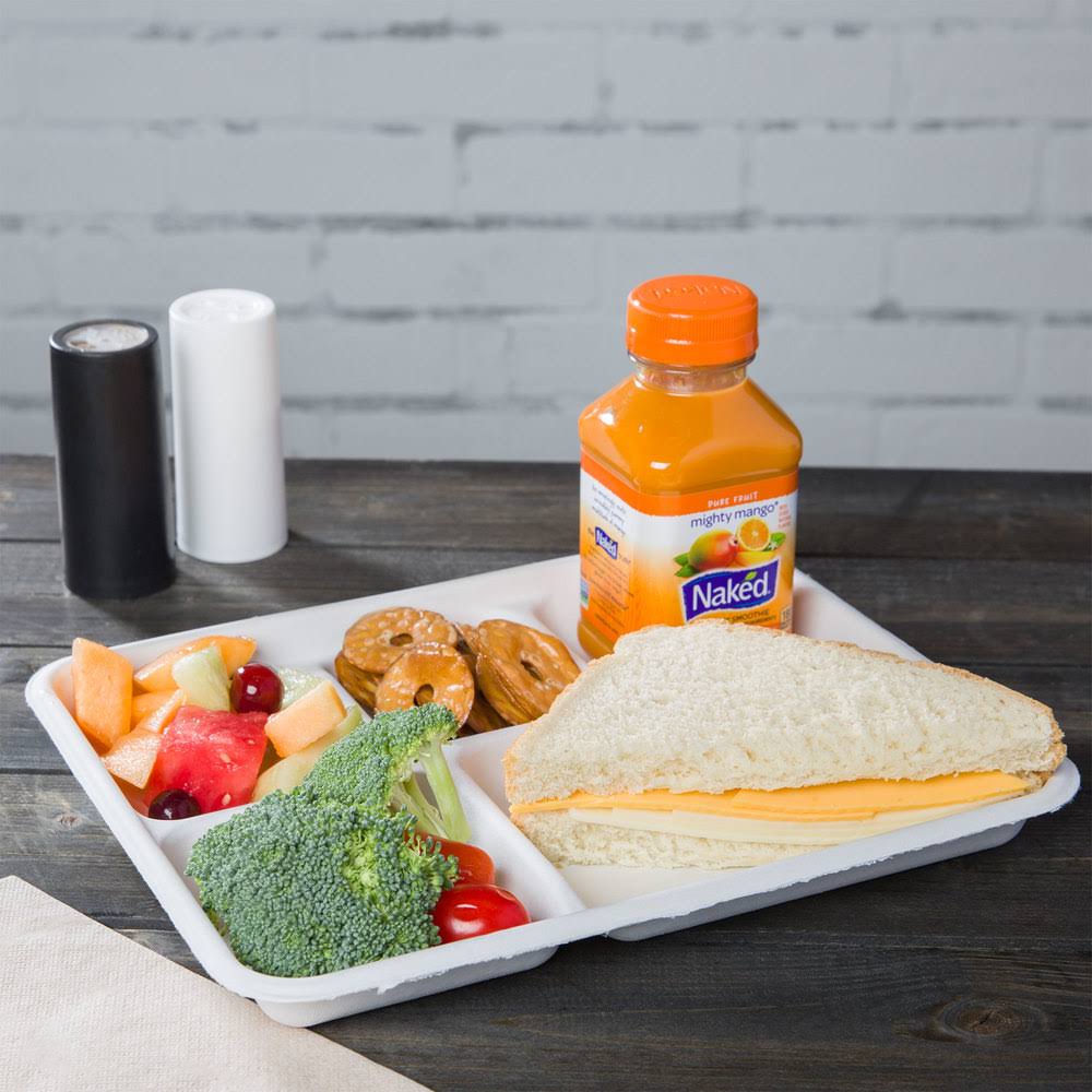Heavy-Weight Fiber 5-Compartment Café Tray R13004