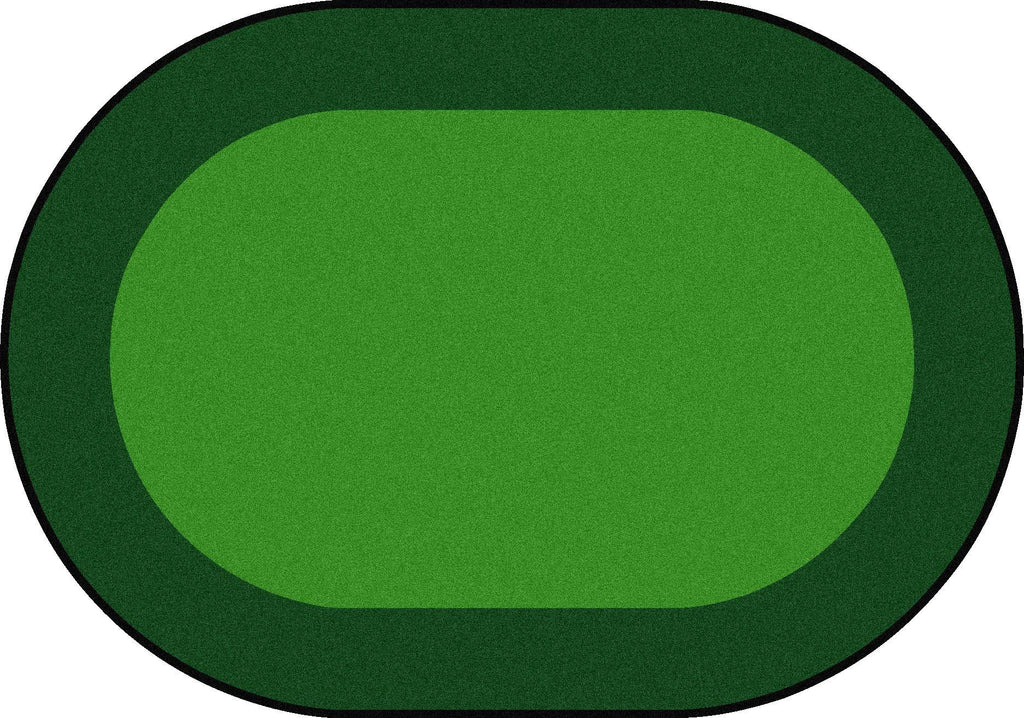 Green Oval Carpet I216267