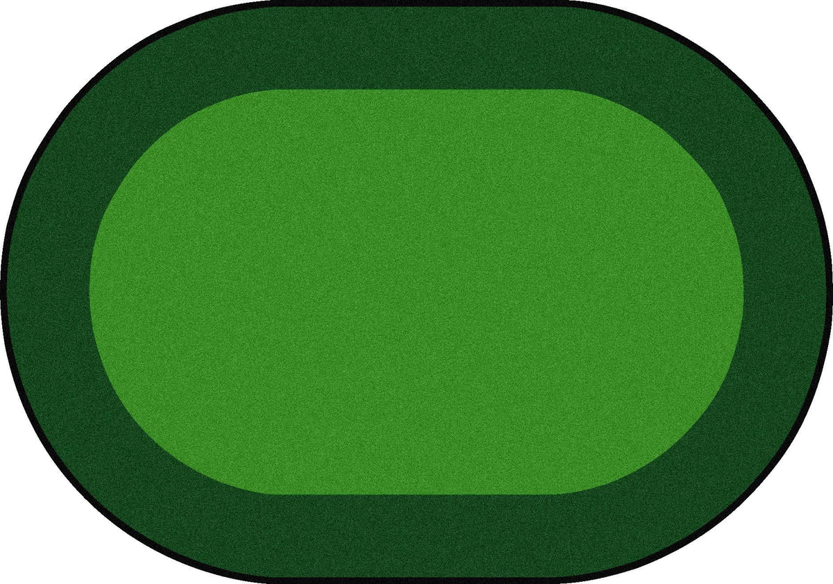 Green Oval Carpet I216267