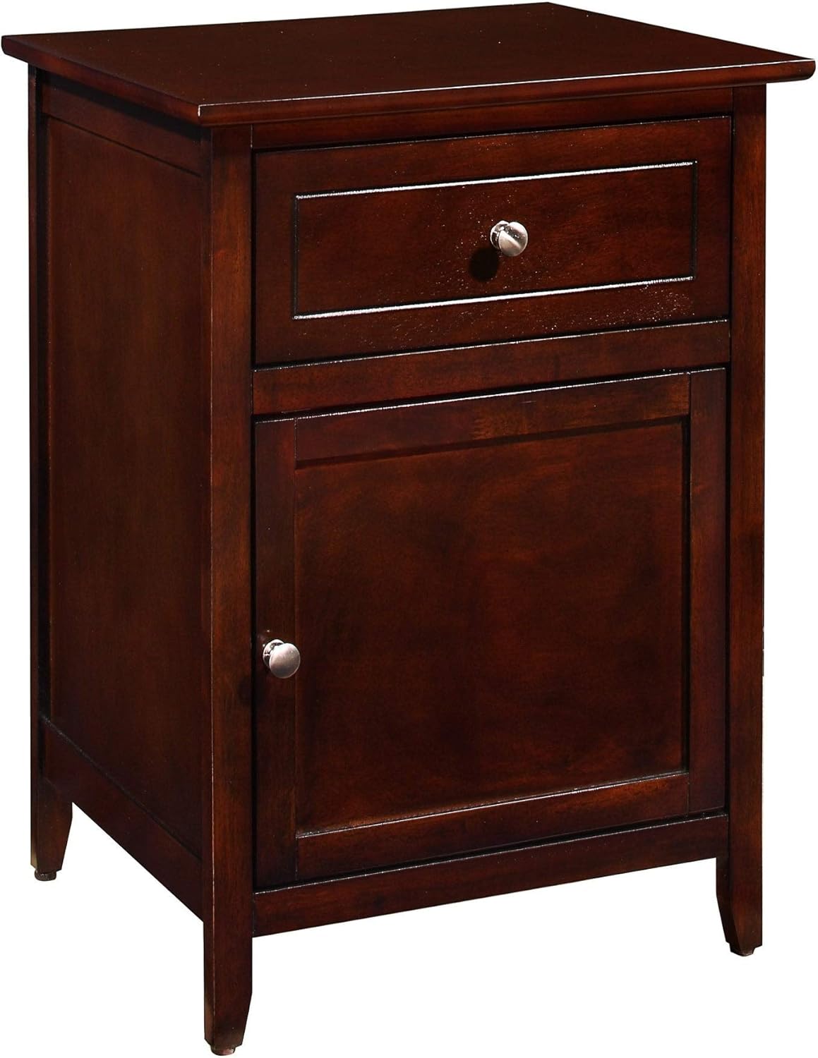 Cappuccino 1 Drawer 1 Door Nightstand D2129