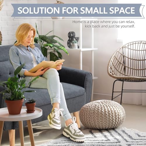 Dark Grey Linen Loveseat Sofa with 2 Pillows F8886
